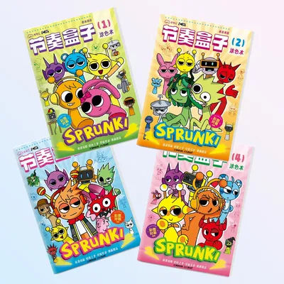 Sprunki Cartoon Coloring Books New Drawing Sketching Notesbook Beginner's Guide To Mastery Practice of Colouring Tracing Book