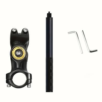 TEMU Aluminum Alloy U-bolt Handlebar Mount For & Smartphones - Camera Holder For Motorcycles, Bicycles, Cameras - Durable Gimbal With Black Finish