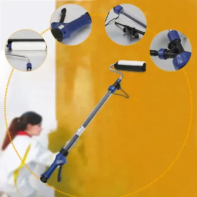 7in1 Long Telescopic Latex Paint Roller Brush Machine Latex Paint Wall Brushing Artifact Self Suction Wall Paint Roller Tool