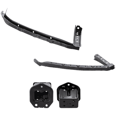Replacement Bumper Bracket Steel, Front, Driver & Passenger Side, 1-year unlimited-mileage warranty SET-H013141-A