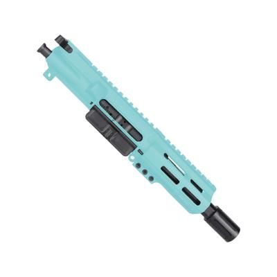 ABC RIFLE COMPANY AR-15 .223 Remington/5.56x45mm NATO Micro Pistol 5in Barrel M-LOK Handguard Upper Receiver w/BCG And Charging Handle Robbin's Egg