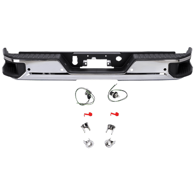 JC Whitney Step Bumper Steel Chrome, 1-year unlimited-mileage warranty RG82560014