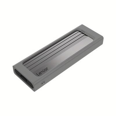 TEMU Lexar E300m.2 Nvme Type-c Ssd Enclosure - Aluminum Alloy, 10gbps Transfer, Tool-, Compatible With 2230/2242/2260/2280 Ssds, Portable & Drop-proof Design, Lexar