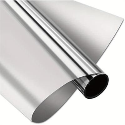 TEMU 500x100cm 1 Way Window Film Privacy, Reflective Window Film Anti Glare, Window Tint Film Uv Blocking, Adhesive-free Self-adhesive Window Sticker For Home, Office, Silver
