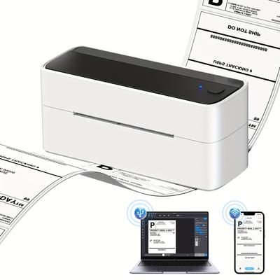 TEMU Phomemo D520bt Thermal Printer, 4x6 Shipping Label Printer For Small Business, Desktop Thermal Label Printers For Shipping Packages, Compatible With Phone & Pc