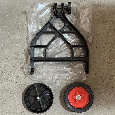 TEMU 1pc Heavy-duty Mobile Lawn Mower Auxiliary Wheel - Adjustable Grass Trimmer Wheel, Durable Cutter Attachment For Garden Maintenance And Landscaping, Lawn Mower Accessorie