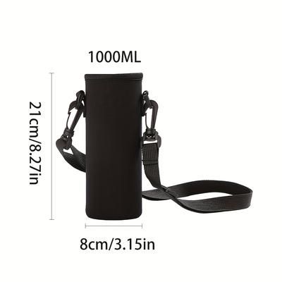 TEMU A Sturdy Insulated Water Bottle Sleeve With An Adjustable Shoulder Strap, Protecting Bottle While Traveling.