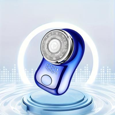 TEMU Men's Professional Electric Shaver Mini Shaver, Usb Beard Shaver With Display, Easily Shave , Shaving Assistant Designed For Men, Great For Outing, Car, Home Use, Perfect Gift For Festivals