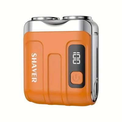 TEMU Travel Electric Shaver, Men's Mini Shaver, Beard Shaver, Mini Portable Luggage Design, Men's Electric Shaver, Portable Electric Shaver, Usb Rechargeable One-button Long Power Display Screen