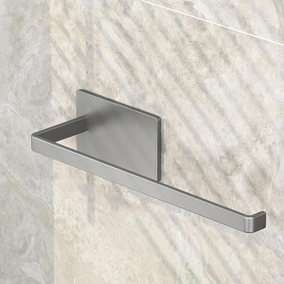 TEMU 1pc Paper Towel Holder - Wall Mount, Under Cabinet Roll Dispenser For Kitchen, -adhesive Or Installation, & Lightweight Construction, Towel Holder For Kitchen