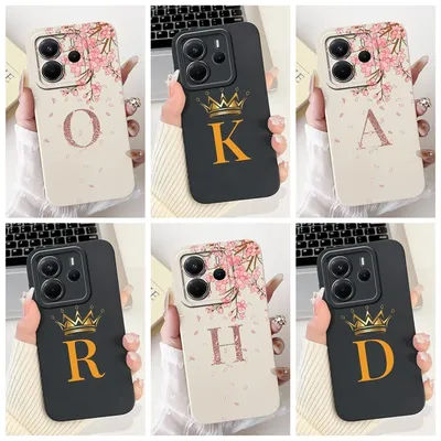 Pour Xiaomi Redmi Note 14 4G étui Version européenne couverture lettres de luxe couronne Silicone souple pour Redmi Note 14 Note14 EU 4G pare-chocs