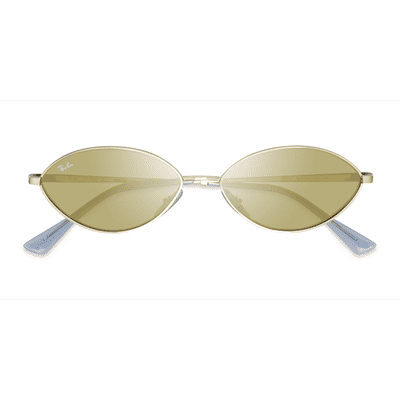 Unisex s oval Gold Metal Prescription sunglasses - Eyebuydirect s Ray-Ban RB3757
