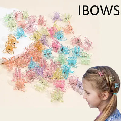 50Pcs Baby Girl Hairpins 10 Multicolors Colors Mini Hair Claw Clips Small Tiny Flower Barrette Kids School Headwear Accessories