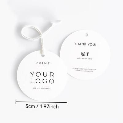 TEMU Round Tag, Round Hanging Tag With Your Custom Logo Minimalist Label Without Accessories