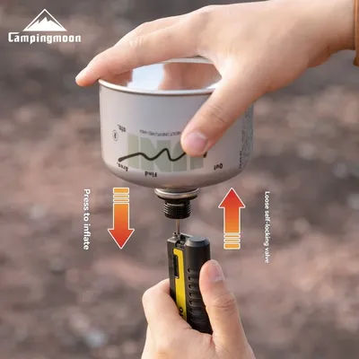 CAMPINGMOON BKZ38 Flat Gas Conversion Head Inflation Nozzle Type Adapter Lighter Flame Gun connector