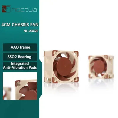 Noctua NF-A4x20 40mm Computer Case Fan 5V/12V PWM/FLX CPU Cooling Fan Silent Intelligent Temperature Control Ultra Small Fan