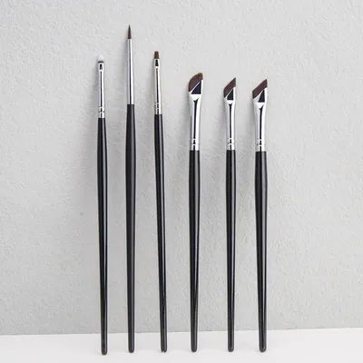 6PCS Eyeliner Brush Sets Thin Gel Eyeliner Makeup Brushes Flat Top Eyeliner Concealer Brush Eye Liner Detailed Make Up Tool