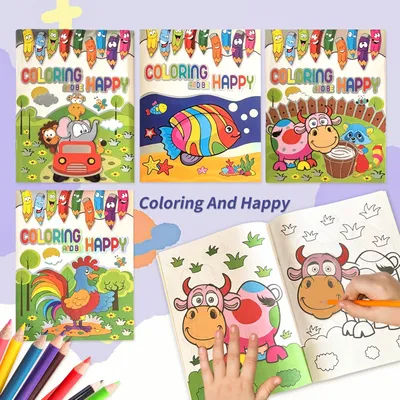 "Coloring and Joy" Coloring Book - Unlock Children's Happy Creativity Children's Coloring Booklet