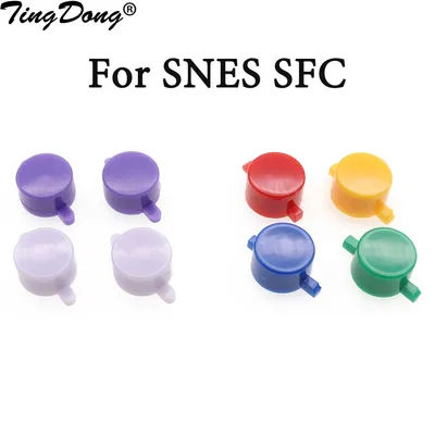 TingDong pour SNES Super NES, boutons en plastique A B X Y, manette de remplacement pour SFC