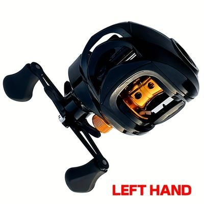 TEMU Ultralight Baitcasting Reel With Magnetic Braking System, 7.2:1 Gear Ratio, 18+1 Ball Bearings, 8kg Max Drag, Aluminum Alloy Construction For Saltwater & Freshwater Bass/pike Fishing - Hand Use