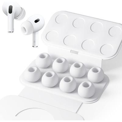 TEMU 4 Pairs Silicone Ear Tips For Airpods Pro/airpods Pro 2 With Noise Reduction Holes, Convenient To Carry And Replace, Non-slip Soft Silicone Airpods Pro Replacement Ear Tips