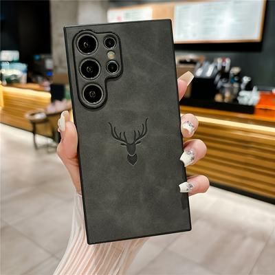TEMU Deer For S25 Ultra S24 Plus S23 Fe S22 S21 Mobile Phone Protective Case Leather For 20 Ultra Case Cover Back