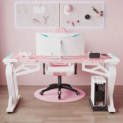 Simple High Quality Computer Desks Pink Design Creativity Ergonomic Computer Desks High End Gaming Mesa Pc Trendy Furniture