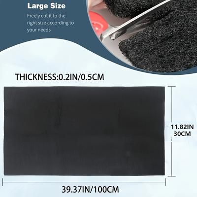 TEMU 1pc Activated Carbon Filter Pad For Aquariums & - Diy Cut, Non-electric, Ideal For Fish & Coral Tanks, Water Filter Material, Cleaning, Aquarium Filter