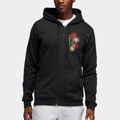 Adidas genuine seasonal new men's basketball sport hooded jacket FH7701