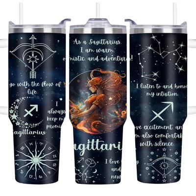 TEMU 40oz Stainless Steel Constellation Coffee Mug - Zodiac Astrology Tumbler, Double Wall Vacuum Insulated, Leakproof, Bpa-free, Ideal For Christmas, Valentine's, Day, Father's Day Gifts, Round Shape