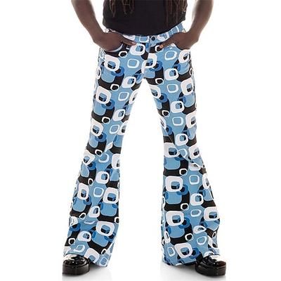 Retrò Vintage Anni '70 Fantastico Pantaloni a zampa d'elefante Pantaloni a zampa Disco A vita medio-alta Psichedelico Costume Per uomo Halloween Carnevale Vacanza Festival Musicale Festival Adulti