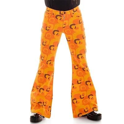 Retrò Vintage Anni '70 Fantastico Pantaloni a zampa d'elefante Pantaloni a zampa Disco A vita medio-alta Psichedelico Costume Per uomo Halloween Carnevale Vacanza Festival Musicale Festival Adulti