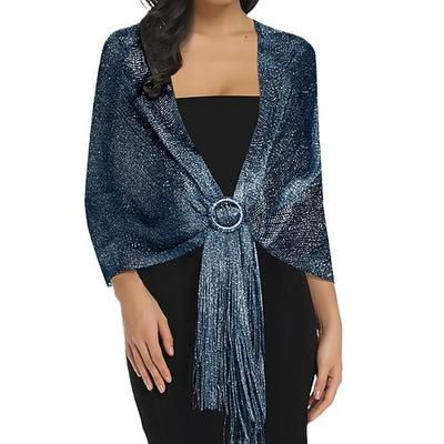 Elegante Anni Ruggenti Brillare Splendere Sciarpe da flapper Il grande Gatsby Charleston Costume Per donna San Valentino Mascherata Feste Matrimonio Formale Adulti Scialle Estate