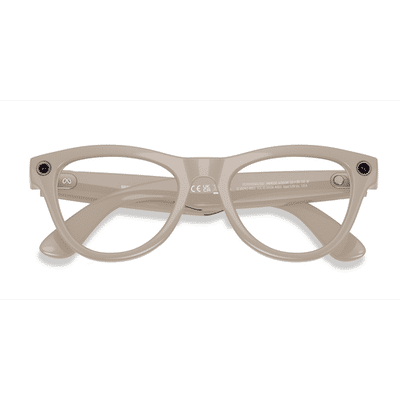 Unisex s horn Shiny Chalky Gray Plastic Prescription sunglasses - Eyebuydirect s Ray-Ban Meta Skyler