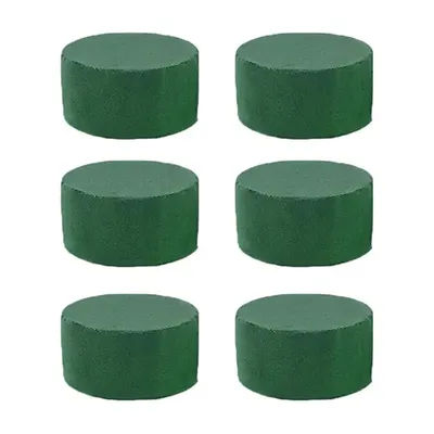 Briques rondes en mousse florale, 6 pièces, bricolage, fleurs, boue verte, blocs de polystyrène pour fleuriste, matériaux d'arrangement floral pour mariage et anniversaire