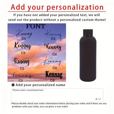 TEMU Personalized Stainless Steel Water Bottle, Customized Engraved Name Insulated Bottle, Gift For , Birthday Gift, Holiday Gift, Suitable For , Used In 4
