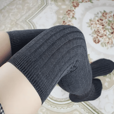 1 paire de bas de haute qualité pour femmes, chaussettes chaudes au-dessus du genou, guêtres en coton doux, chaussettes longues rayées, bas hauts de cuisse, chaussettes longues