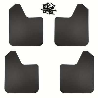 TEMU 4pcs Mioumei Flexible Pp Mud Flaps Set - Universal Fit Pickup & Suv Front & Rear Splash Guards, Durable & Fenders For Cleaner Handling & Appearance, Mudguards For Pickup