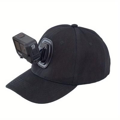 TEMU Adjustable Sports Camera Mount Cap With Bracket - Compatible With Dji Action & Max//7/6/5/4/3 Plus/3 - Quick-/ Vlog Shooting Hat For , Camera Mount Accessories