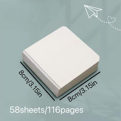 TEMU 1 Portable Pocket Mini Square Sketchbook - 230g, 58 Sheets 116 Pages Each, Multiple Sizes, Suitable For Acrylic Pen And Watercolor Painting, Pocket Size Art Journal