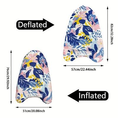 TEMU 1 Inflatable Kids Surfboard, Lightweight Portable With Handle, Foldable For Storage, Enjoy Surfing Anytime, Floating Swimming Board
