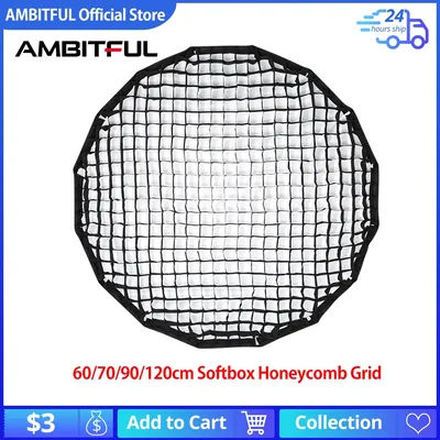 60cm 70cm 90cm 120cm Softbox Honeycomb Grid for Godox QR-P70 QR-P90 QR-P120 P90L P90H P120L P120H