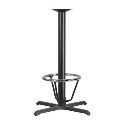 MoTak M185 Black Powder Coated Cast Iron Table Base - 42"H Bar Height, For 24-36" Round/Square Table Tops