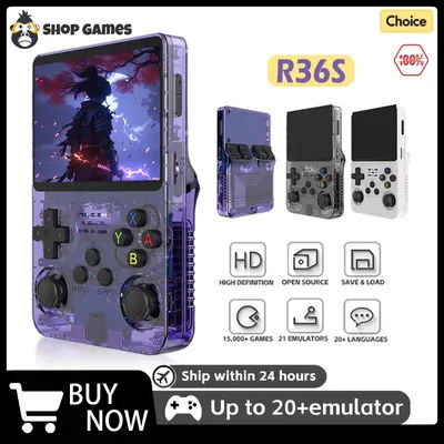 R36S Retro Video Game Console Linux System 3.5 Inch IPS Screen Portable Pocket Player 64G 128G Games best Boys gifts