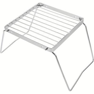 TEMU Stainless Steel Folding Campfire Cooking Rack, Suitable For Outdoor Camping And Hiking