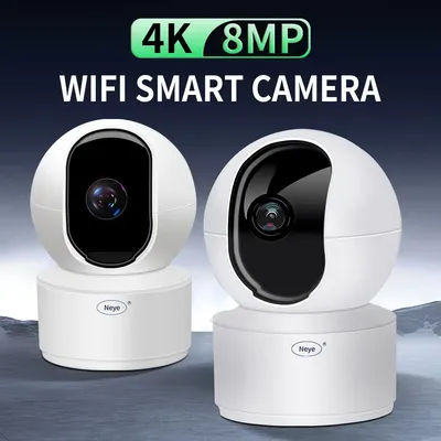 Neye 8MP 4K WiFi caméra de sécurité 1080P HD intérieur bébé moniteur suivi automatique Audio Vision nocturne caméra PTZ IP caméra