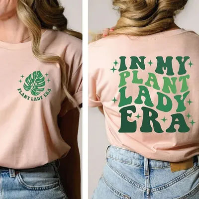 In My Plant Lady Era T Shirt Plant Mom Tshirt Giardinaggio Mamma Camicie Crazy Plant Lady Tee Top a