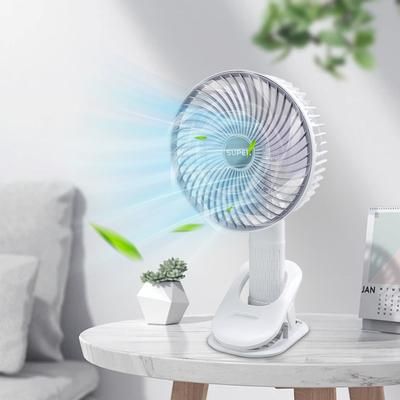 TEMU 4 In 1 Clip Fan Usb Rechargeable, 3 Desktop Fan, Portable Stroller Desktop Fan, Quiet Cooling Fan For Bed, Camping, Travelling, Office, Car, Stroller (white)