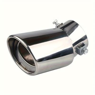 TEMU Stainless Exhaust Tip - Modified Straight/ Bent Tail Pipe Liner | & Rustproof, Enhances Exhaust Sound (universal Fit)