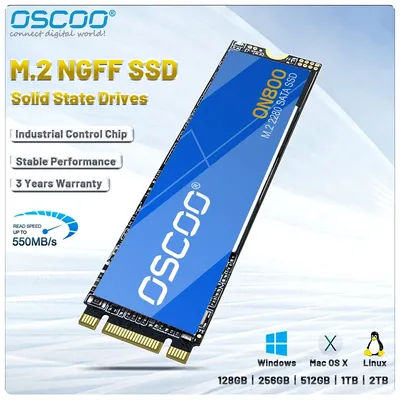 OSCOO SSD M2 NGFF SATA 2TB 1TB 512GB 256GB 128GB HDD M.2 SSD 2280 Hdd Hard Disk for Laptop Computer Desktops